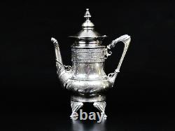 Stunning Antique Victorian Derby Silver Co. Tea Pot Quadruple Plate. 12 Height