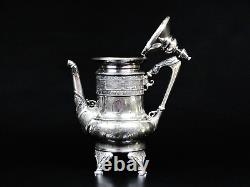 Stunning Antique Victorian Derby Silver Co. Tea Pot Quadruple Plate. 12 Height