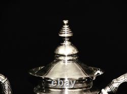 Stunning Antique Victorian Derby Silver Co. Tea Pot Quadruple Plate. 12 Height
