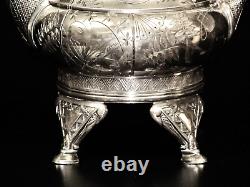 Stunning Antique Victorian Derby Silver Co. Tea Pot Quadruple Plate. 12 Height