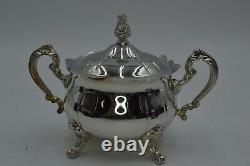 Stunning Antiques Set of 4 Victorians FB Rogers Tea Set on Leonard Silver Plate