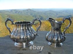 Stunning English Silver Plate Tea & Coffee Set Elkington & Co 1853