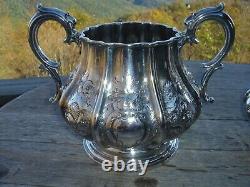 Stunning English Silver Plate Tea & Coffee Set Elkington & Co 1853