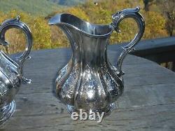 Stunning English Silver Plate Tea & Coffee Set Elkington & Co 1853