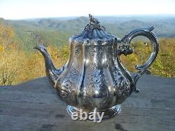 Stunning English Silver Plate Tea & Coffee Set Elkington & Co 1853