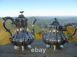 Stunning English Silver Plate Tea & Coffee Set Elkington & Co 1853