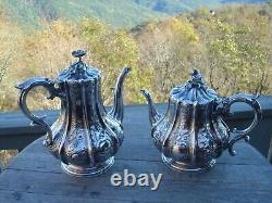 Stunning English Silver Plate Tea & Coffee Set Elkington & Co 1853