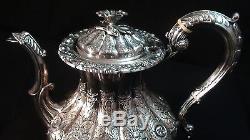 Stunning Engraved Silver Plated Tea / Coffee Kettle
