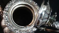 Stunning Engraved Silver Plated Tea / Coffee Kettle