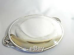 Stunning LARGE Vintage Fina Sterling Solid Silver Drinks Tea Tray Serving Plate