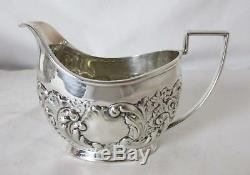 Stunning Sheffield Silver Plated Repousse 4 Pc Tea & Coffee Set