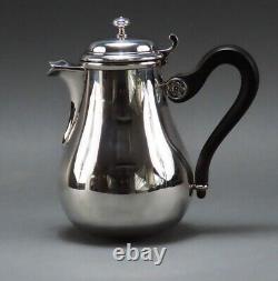 Stylish Christofle Silverplate 5pc Tea Set Including Tray