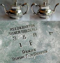 Sugar & Tea Monon Railroad Silverplate By Ohmer Dining Car Service Back Marked
