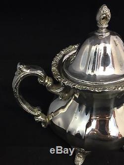 Superb 4 Piece Heavy Towle Silver Plated Tea Service #GT