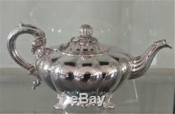 Superb Antique Phoenix Sheffield Silver Plated Melon Shaped Tea Pot w Provenance