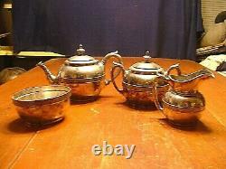 Superb Antique Tiffany & Co. 4 Pc Silver Soldered Tea / Coffee Service