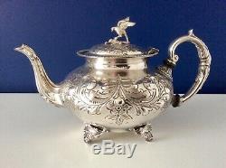 Superb Sheffield Art Nouveau Repousse Silver Plated Tea Set J Turton & Co C1910