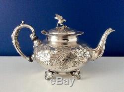 Superb Sheffield Art Nouveau Repousse Silver Plated Tea Set J Turton & Co C1910