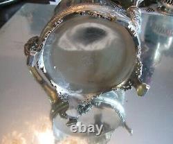 Superior Antique Meriden Silver Plate Extreme Ornate Tea Pot