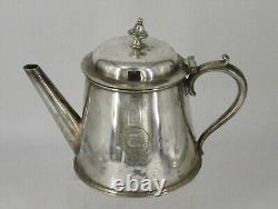 THE BELFAST CENTRAL HOTEL CO LTD Victorian Silver Plate Tea Pot By Elkington