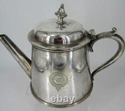 THE BELFAST CENTRAL HOTEL CO LTD Victorian Silver Plate Tea Pot By Elkington