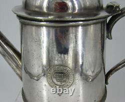 THE BELFAST CENTRAL HOTEL CO LTD Victorian Silver Plate Tea Pot By Elkington