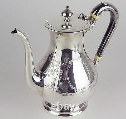 Tea Set Birks Regency Silverplate Teapot Coffee Pot Cream Sugar Bowl Queen Mary