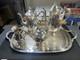 Tea Set Camille Silver Plated I. S. Tea & Coffee Service Set With Tray 5 Pc Set
