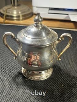 Tea Set Camille Silver Plated I. S. Tea & Coffee Service Set with Tray 5 Pc Set