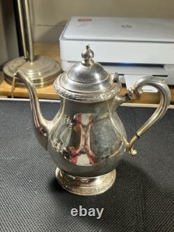 Tea Set Camille Silver Plated I. S. Tea & Coffee Service Set with Tray 5 Pc Set