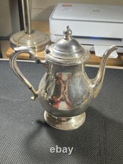 Tea Set Camille Silver Plated I. S. Tea & Coffee Service Set with Tray 5 Pc Set