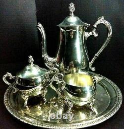 The International Silver Company Vintage Coffee Tea Pot & Seving Plate Set