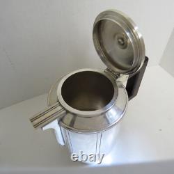 Three Piece French Art Deco Silverplate Coffee Tea Set Pots & Covered Sugar