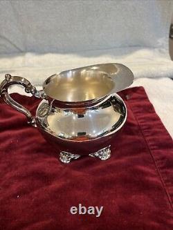 Towel 4 Piece Set Coffee Pot, Tea Pot, Creamer, Sugar Bowl Silver-plate