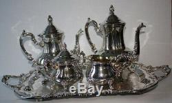 Towle SilverPlate 5 piece Tea / Coffee Service & FB Rogers Tray