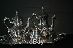 Towle SilverPlate 5 piece Tea / Coffee Service & FB Rogers Tray