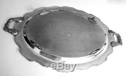 Towle Silver Plate Grand Duchess Footed Tray, Huge 30X20 Waiter, Tea Service