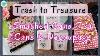Trash To Treasure Smashed Can Tea Can Upcycle Reverse Decoupaged Plate Valentine S Day Diys