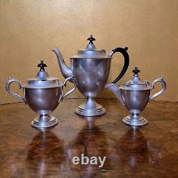 Triple Plate Luke Paramount Silver Plated Tea Pot Set