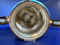 Unique Webster Silver-Plate Egyptian Revival Teapot & Sugar Bowl Horse Finial