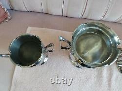 VICTORIAN SILVER PLATE RENAISSANCE REVIVAL 4 PCS Tea SET by Meriden GORGEOUS