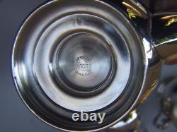 VINERS SILVER PLATE TEA /COFFEE SET w SERVING TRAY VINTAGE SERVEWARE