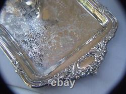 VINERS SILVER PLATE TEA /COFFEE SET w SERVING TRAY VINTAGE SERVEWARE