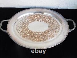 VINTAGE 1960s International Silver Castleton 6-Piece Tea Coffee Set Gold Tray