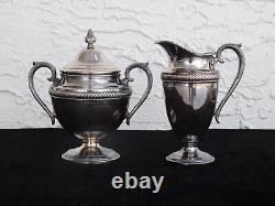 VINTAGE 1960s International Silver Castleton 6-Piece Tea Coffee Set Gold Tray