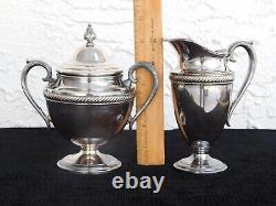 VINTAGE 1960s International Silver Castleton 6-Piece Tea Coffee Set Gold Tray
