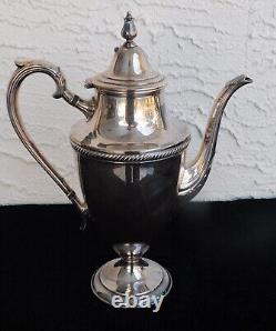 VINTAGE 1960s International Silver Castleton 6-Piece Tea Coffee Set Gold Tray