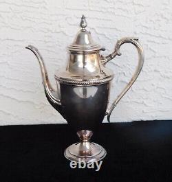VINTAGE 1960s International Silver Castleton 6-Piece Tea Coffee Set Gold Tray
