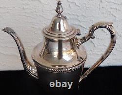 VINTAGE 1960s International Silver Castleton 6-Piece Tea Coffee Set Gold Tray
