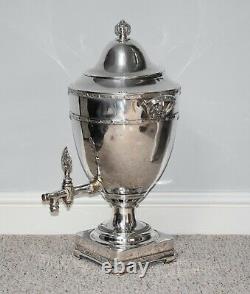 VINTAGE EMBASSY SHEFFIELD PLATE TEA HOT WATER URN SAMOVAR J LYONS & Co 1955 56cm